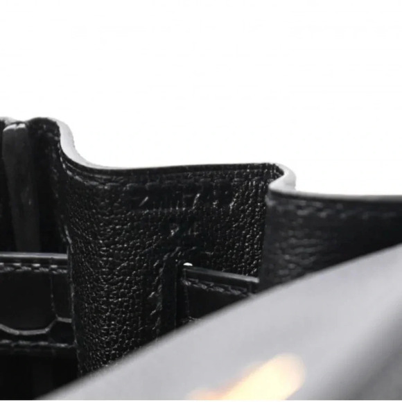 Hermes Togo matte porous crocodile Kelly retourne touch black 28.Full set - Picture 11 of 15